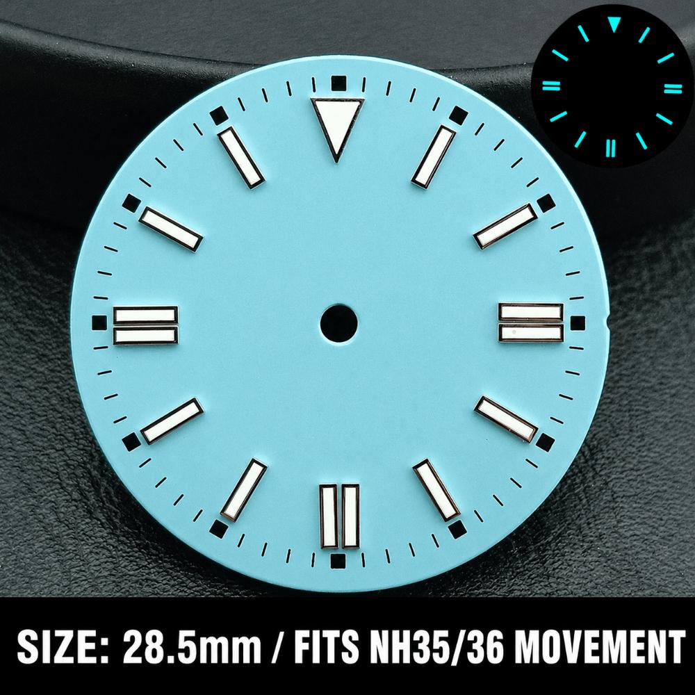 28.5MM Dial Size Watch Dial Face Colorful Dial Plate Watch Movement Dial for NH35 8215 2836 Watch