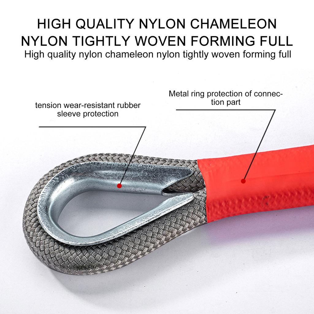 10 тонн 3 метра автомобильный буксирный трос буксировочный трос ремень рывок автомобильный прицеп тяговый трос внедорожный ремень крючки грузовик