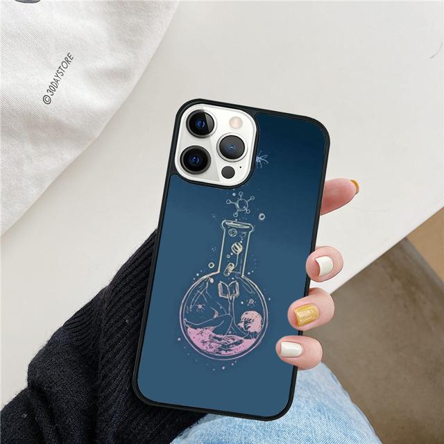 Атом Химия Наука дизайн Чехол для телефона Cover Для iPhone 17 Air 15 16 Pro Max 14 13 12 11 Pro Max Plus Coque