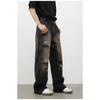 Street Retro Lumberjack Jeans Men's High Street Broken Hole Loose Straight Pants Straight Loose Jeans for Men Fashionable and Comfortable Pants