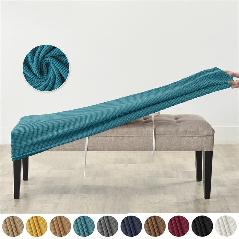 Эластичный велюровый чехол на скамью и пуфик в скандинавском стиле для дома, отеля или пианино