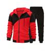 Autumn and Winter Men's Zipper Design Sweater Suit Casual Sports Hoodie Suit