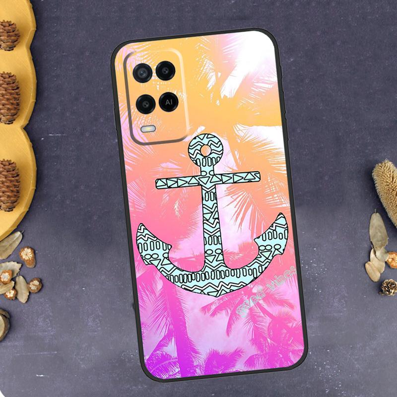 Nautical Anchor Boat Sea Phone Case For Oppo A94 A74 A54 A15 A18 A38 A58 A78 A98 A40 A60 A80 A16 A76 A96 A57S A17 A77