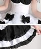 Maid Costume Cosplay Puff Mini Light Black and White Black and White [Milky Time] Dress, Sleeves, Length, Blue, (Includes Ribbon)