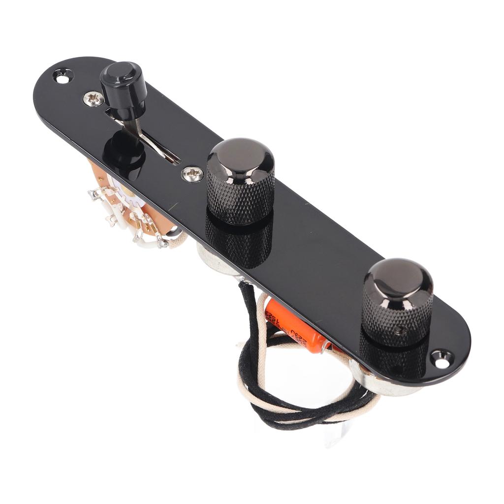 Загруженная гитарная панель управления с предустановленным 3-позиционным переключателем для деталей электрогитары Telecaster черного цвета