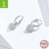 Любовь Серьги-сердечки из стерлингового серебра 925 пробы Женская мода Цирконовый стиль Стерлинговое серебро Серёжки-кольца Sce821