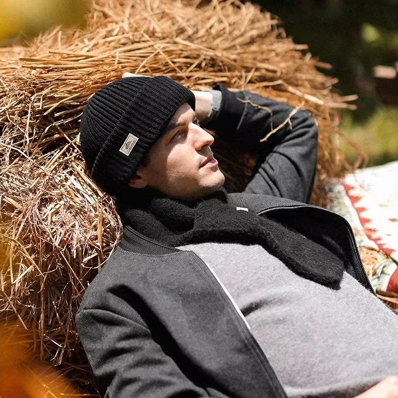 2In1 Mask Beanies Men Winter Balaclava Hat Knitted Full Face Ski Bonnet Tactical Cycling Earmuffs Cap Cold Weather Gear