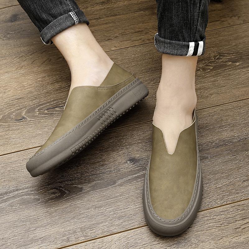 Кожаные мужские мокасины Низкие туфли Повседневные мужские туфли-лодочки Кроссовые мужские туфли Мужские туфли на плоской подошве Обувь для вождения Обувь для отдыха на открытом воздухе Прогулки