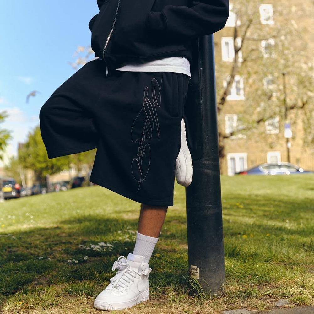 RogueWave Ретро Харадзюку Рок Шорты Оверсайз Мужские Y2k Американский Хай Стрит Трендовый Бренд Принт Буквами Повседневные Свободные Широкие Штаны Женские