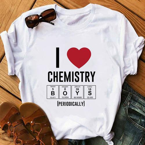 Chemistry Is Awesome The Chemistry Equation Is Great. Baggy Top, Crew-neck, Hipster T-top Aesthetic Clothes Oversized T Shirt