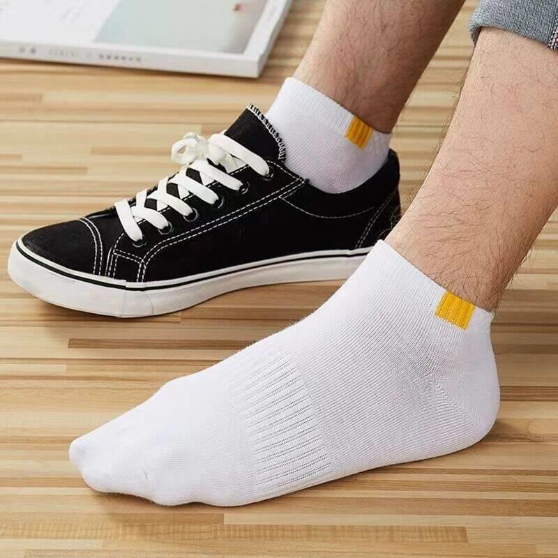 5/10 пар весенне-осенних дезодорирующих впитывающих дышащих удобных мужских носков до щиколотки для бизнеса и спорта