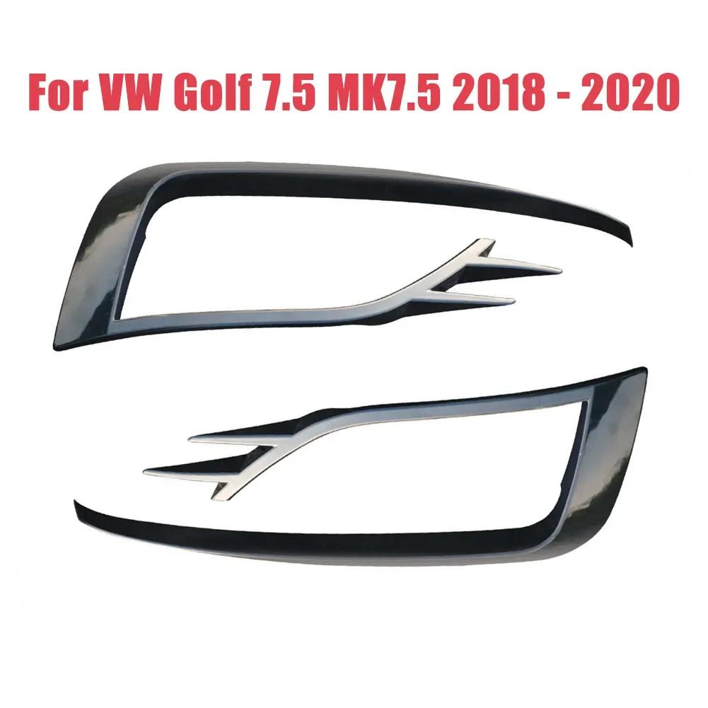 2 шт. для Volkswagen Golf 7 /Golf 7.5 MK7 GTI GTD R Standard TSI TDI 2013-2019 глянцевый черный автомобильный бампер противотуманная фара решетка крышка отделка