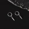 Cute Small Alloy Leaf Pendant Hoop Earrings For Women Girls Man Punk Charms Hip Hop Men Ear Feather Jewelry Party Gifts