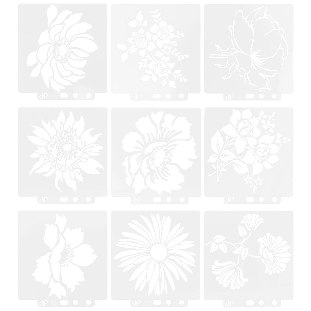 9Pcs Mandala Template Painting Drawing Stencils Making Mold Art Craft Supplies