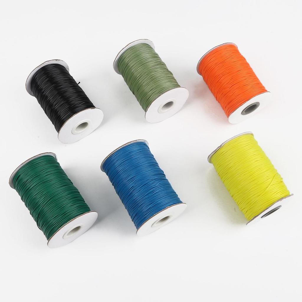Корейский вощеный шнур (1-2мм) для самодельных украшений: Шнур из искусственной кожи для ожерелий и браслетов