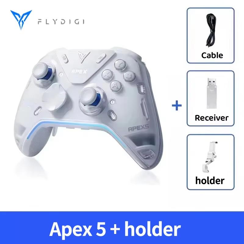 Flydigi Беспроводной геймпад Apex 5 для ПК / Switch / Телефона / Телевизора / Планшетного компьютера, Зарядная станция с крутым RGB-экраном