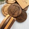 1 шт. Бесплатная индивидуальная деревянная подставка под стакан, твердые круглые квадратные деревянные подставки под чашки для чая, кофе, салфетки для свадьбы, рождества, подарка