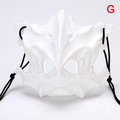 Маска для вечеринки Длинные зубы Демон Самурай Скелет Полумаска Волк Дракон Тигр Маска Косплей Хэллоуин Костюм Реквизит