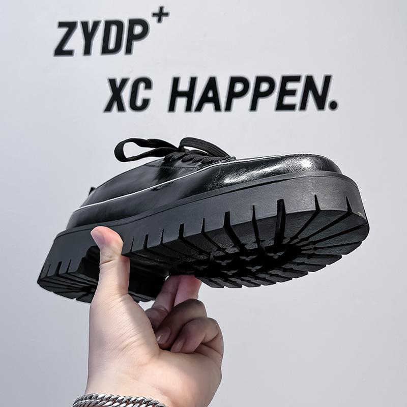 Модные фирменные белые туфли мужские 2024 года, новые модные повседневные туфли на платформе, универсальные мокасины с увеличенным голенищем 2131-A