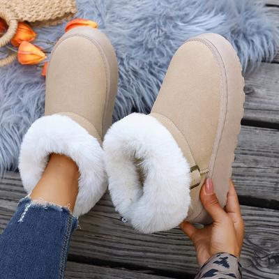 Женские зимние сапоги-дутики средней длины большого размера, новые бархатные утепленные ретро-платформы, хлопковые туфли для женщин на осень и зиму