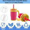 6 PCS Straws Replacement Compatible with 14 oz Reduce Kids Coldee 2.0 Tumbler - Reble Silicone Valve and Straw with Cleaning Brush - Spill-Proof