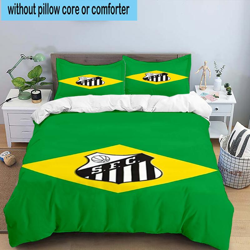 3pcs Powerful Football Crest Design Printed Bedding Set Duvet Cover Closure Includes 1 Duvet Cover & 2 Pillowcases Bedding Sets Home Decor Gifts