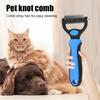 Pet Deshedding Brush Double-Sided Undercoat Rake for Dogs Cats Extra Wide Pet Shedding And Dematting Comb for Grooming