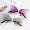 Christmas Decorations Fashion Eyewear Uv Protection Rimless Sunglasses Retro Sun Glasses Butterfly Sunglasses