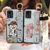 Cute Fashion Design Phone Case For TCL 305i Waterproof Kickstand Silicone Wrist Strap Wristband Cartoon Protective Ring