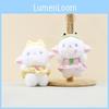 Charming Pink And Yellow Flower Dress Sheep Plush Doll Ideal For Keychain Decoration
