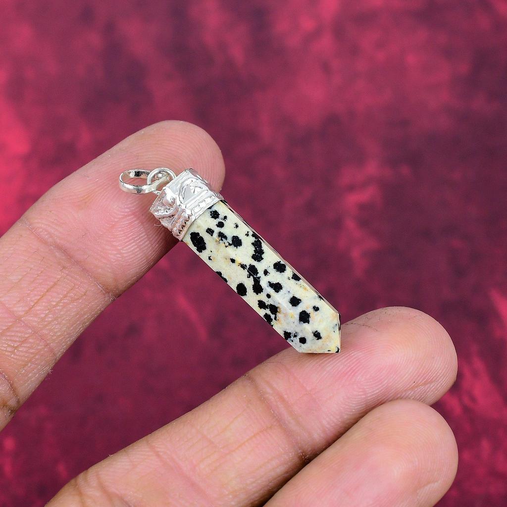 Dalmatian Jasper Jewelry, 925 Solid Sterling Silver Pendant Handmade Gemstone Jewelry, Gifts For Wife Brand New Pendant