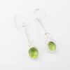 Natural Peridot Gemstone 925 Sterling Silver Jewelry Handmade Drop Earrings1.76" EE-171-3