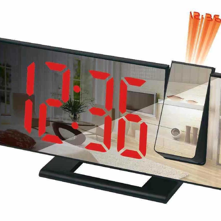 Светодиодный будильник: Большой экран, многофункциональный зеркальный дисплей, модель 3618LP