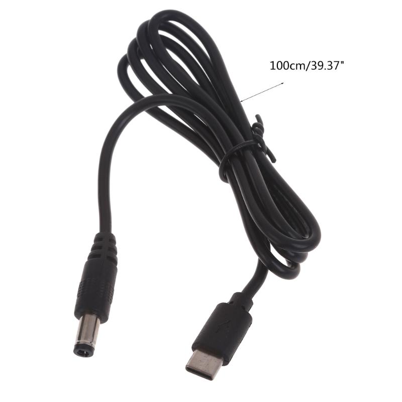 Мужской кабель питания Type-C на DC5521, USB C на 5.5x2.1 мм Мужской провод блока питания Разъемы-бочонки Зарядная линия