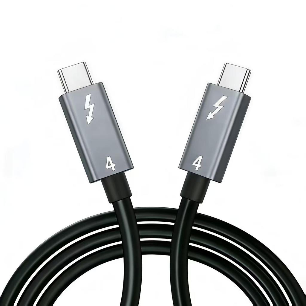 Кабель данных Thunderbolt 4: Два Type-C, Быстрая зарядка 240 Вт, Скорость 40 Гбит/с, Вывод изображения 8K.