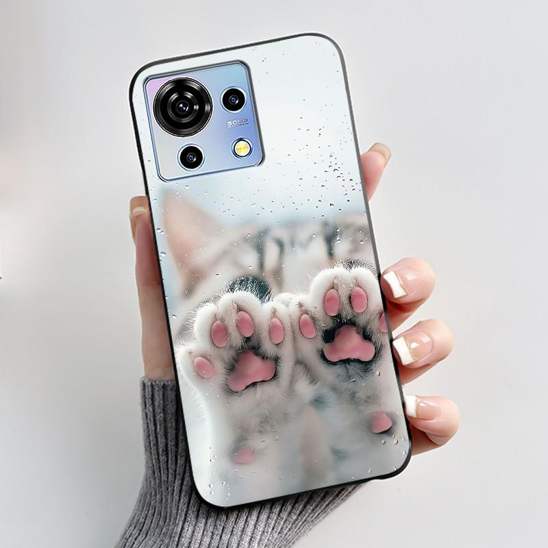 Чехол для ZTE Blade V50 Vita Черный ТПУ Силикон Роскошный Милый Крутой Цветочный Чехлы для Телефона для Blade V 50 Vita V50Vita Бампер Мягкое Покрытие