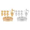 Vintage Wine Pot Set European Retro Coffee Pot Tray Kit Decorative Zinc Alloy Exquisite Carving Wine
