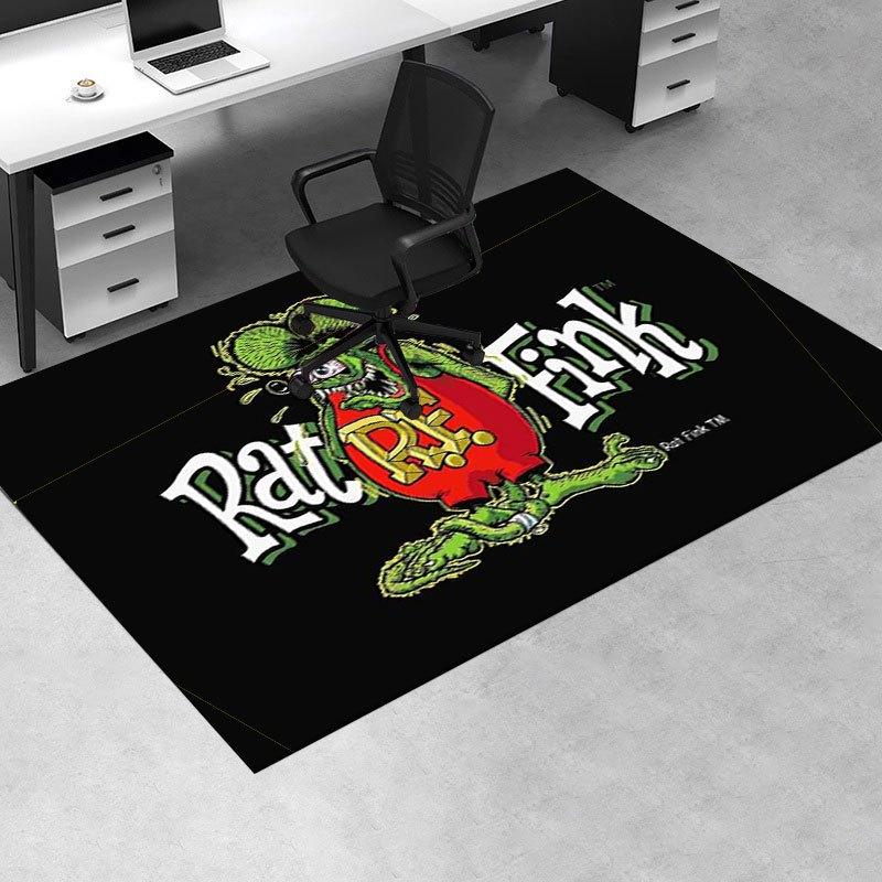 Футболка Rat Fink - Классическая зеленая футболка с мышонком и гоночной машинойОфисный коврик Идеально подходит для домашнего декора Коврик для офисного стола Коврик для офисного кресла Полиэ