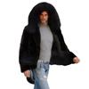 Мужская шуба из искусственного меха лисы осень-зима мужская мода с длинным рукавом теплая с капюшоном искусственный мех черный повседневный мужской кардиган пальто