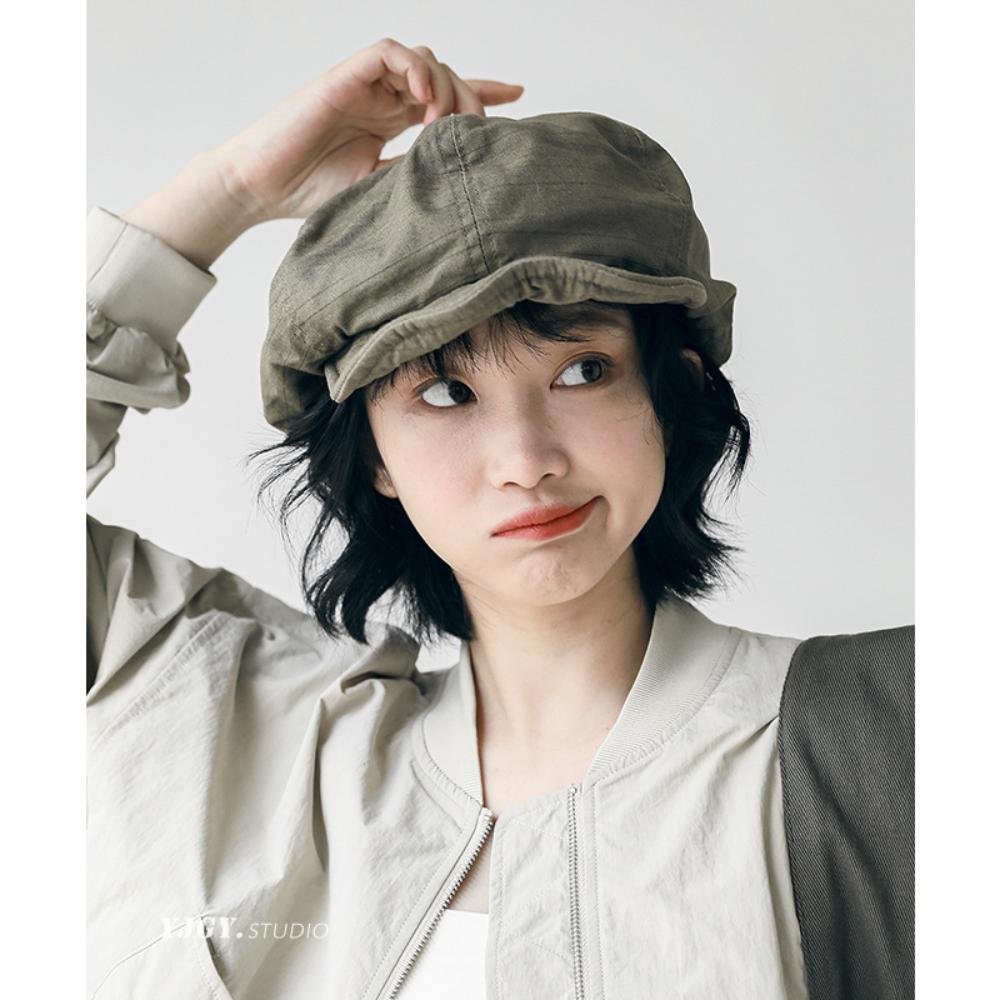 Casual Plus Size Newsboy Caps Cotton Dome Painters Hats Literary Cap
