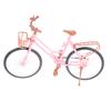 Pink Detachable Bike Bicycle With Basket For Doll House Toy Accessories