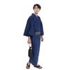 Fuuka Yukata and Obi Set Size Blue Chrysanthemum Pattern Made In B43 Z33003X Men's (2 Pieces), LL, (Obi, Japan, Black)