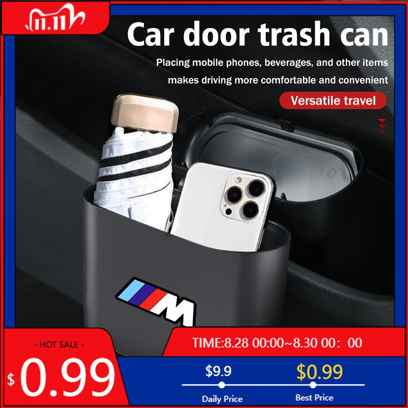 LOHCL1 Car Sticker Car Door Trash Can Eco-Friendly Waterproof Hook Design Auto Accessory For BMW E87 E70 E91 E30 G20 E92 E93 E60 E46 E9