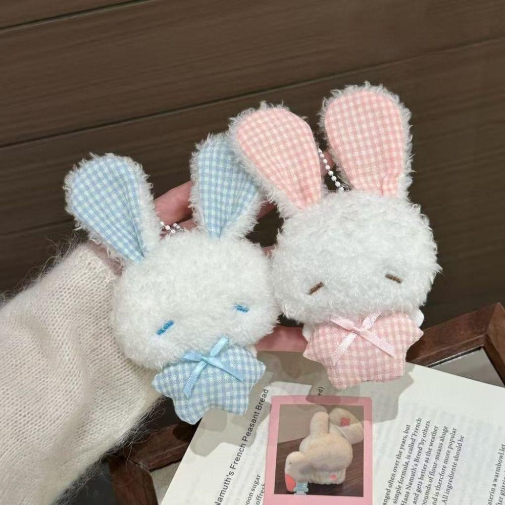 Bag Charm Rabbit Stuffed Toy Hanging Pendant Mini Rabbit Pendant Bunny Plush Keychain Jewelry Gift