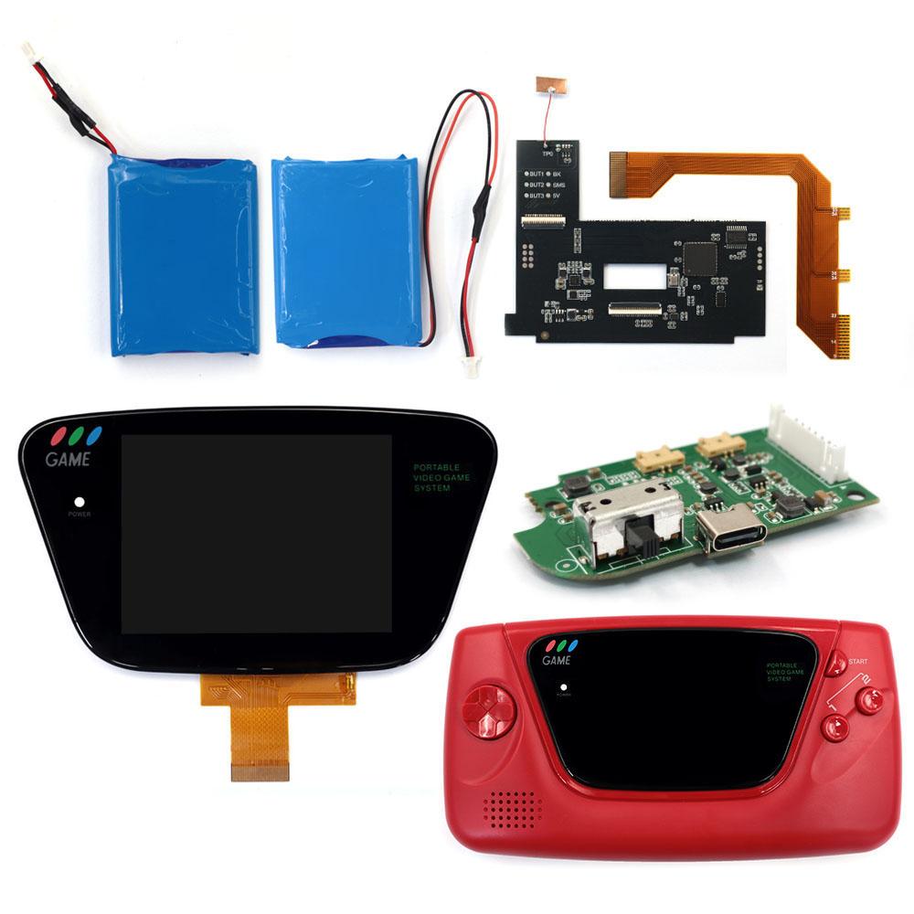 Перезаряжаемая литиевая батарея USB-C для Sega GG, комплект LCD-экрана с подсветкой, IPS-экран с ламинированием, дисплей для SEGA Game Gear, корпус