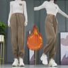 Autumn and Winter Feet Casual Harem Pants Chenille Plus Velvet Thick Pants Women