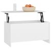 Coffee Table White 102 x 55.5 x 52.5 cm Engineered Wood