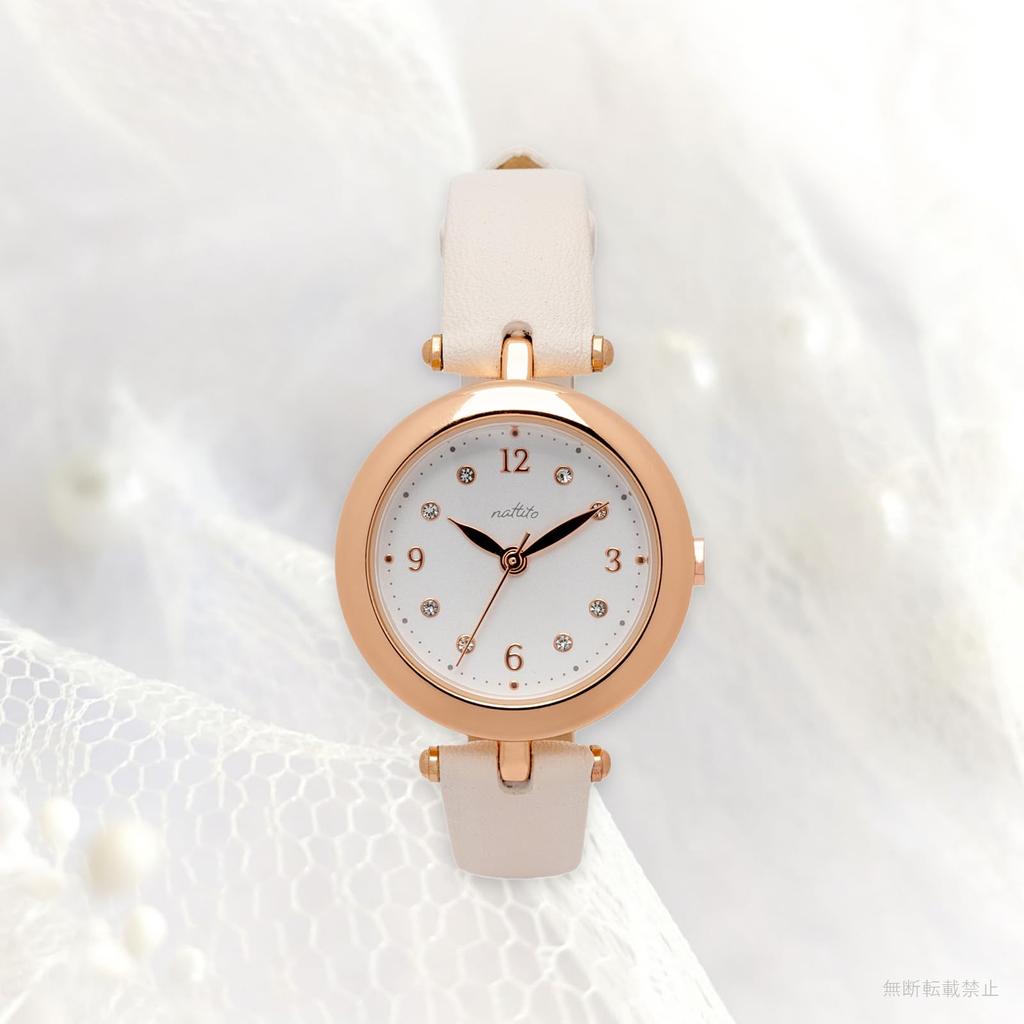 Watch Analog Leather Strap Simple Lightweight Flat Crown Pimaru White [Fieldwork] Women's JN036-1