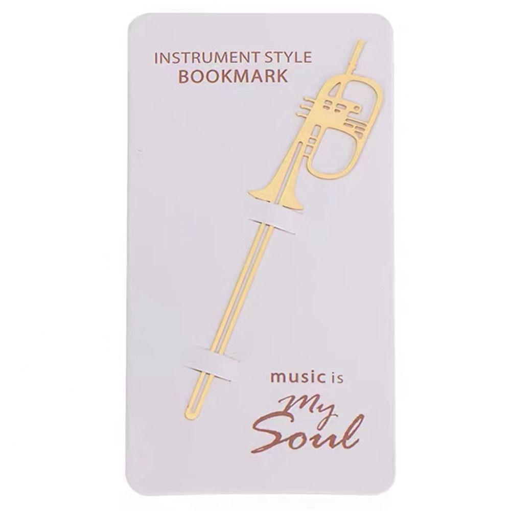 Gold Musical Note Meta Book Maker Metal Paper Clips Fashion Musical Instruments Bookmark  Student