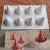 Creative Christmas Tree Silicone Chocolate Mold Stripe Cone Candy Biscuit Baking Set Ice Cream Cake Decor Mold Soap Candle Mould
